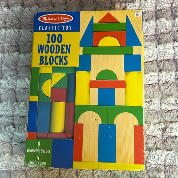 Melissa & Doug | Toys | Melissa Doug Classic Toy 0 Wooden Blocks | Poshmark